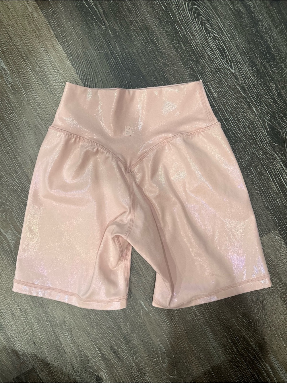 Buff Bunny Womens Legacy Sparkle Pink Micro Shorts Xtra Small Biker Gym Short - Picture 2 of 4